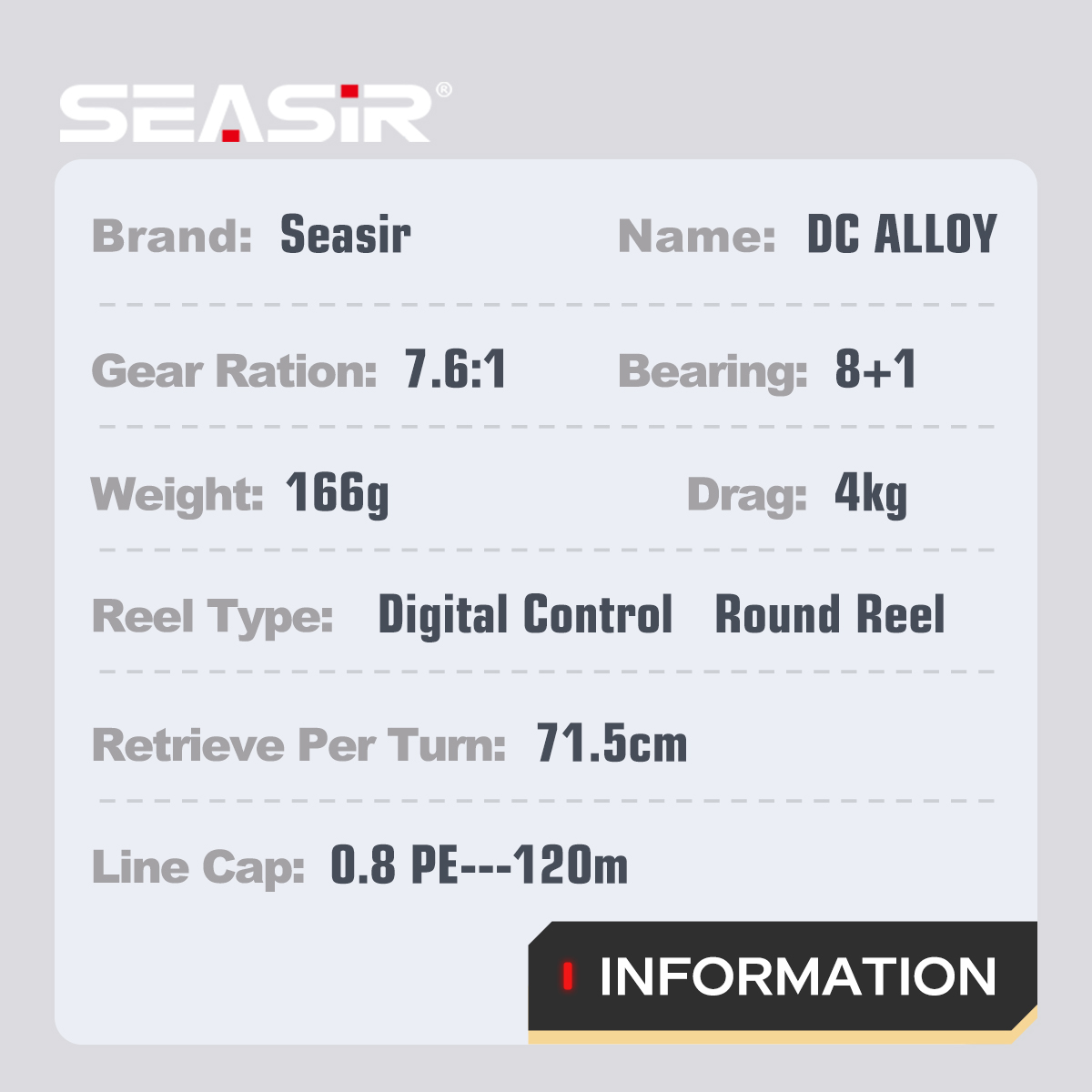 SEASIR DC Alloy ALL-metal Roun - огляд і ціна Surf Reel